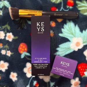 Keys Concealer & Tint, BH Cosmetics Foundation Brush 117, Keys Body Cream! New